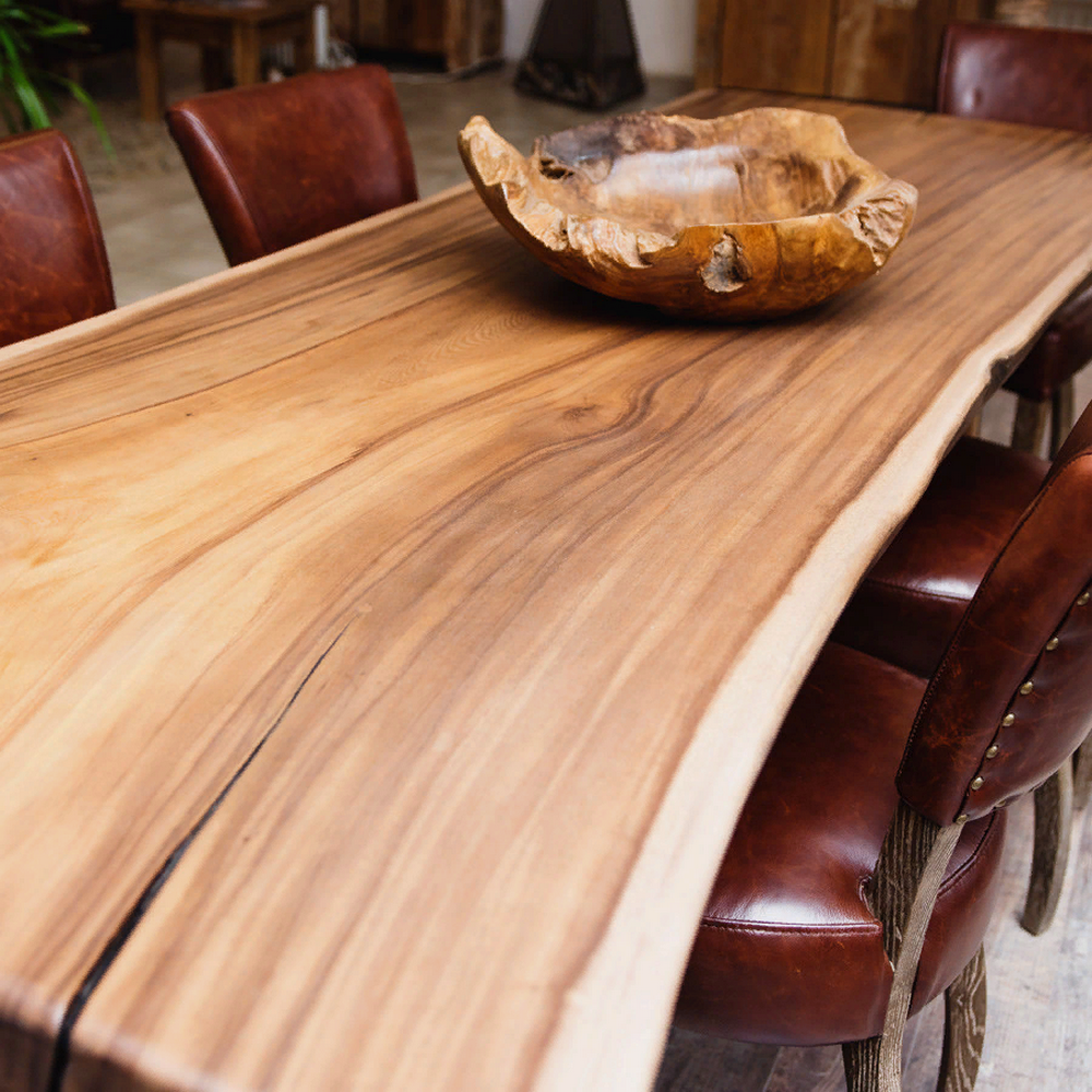 стол с деревянной столешницей